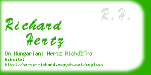 richard hertz business card